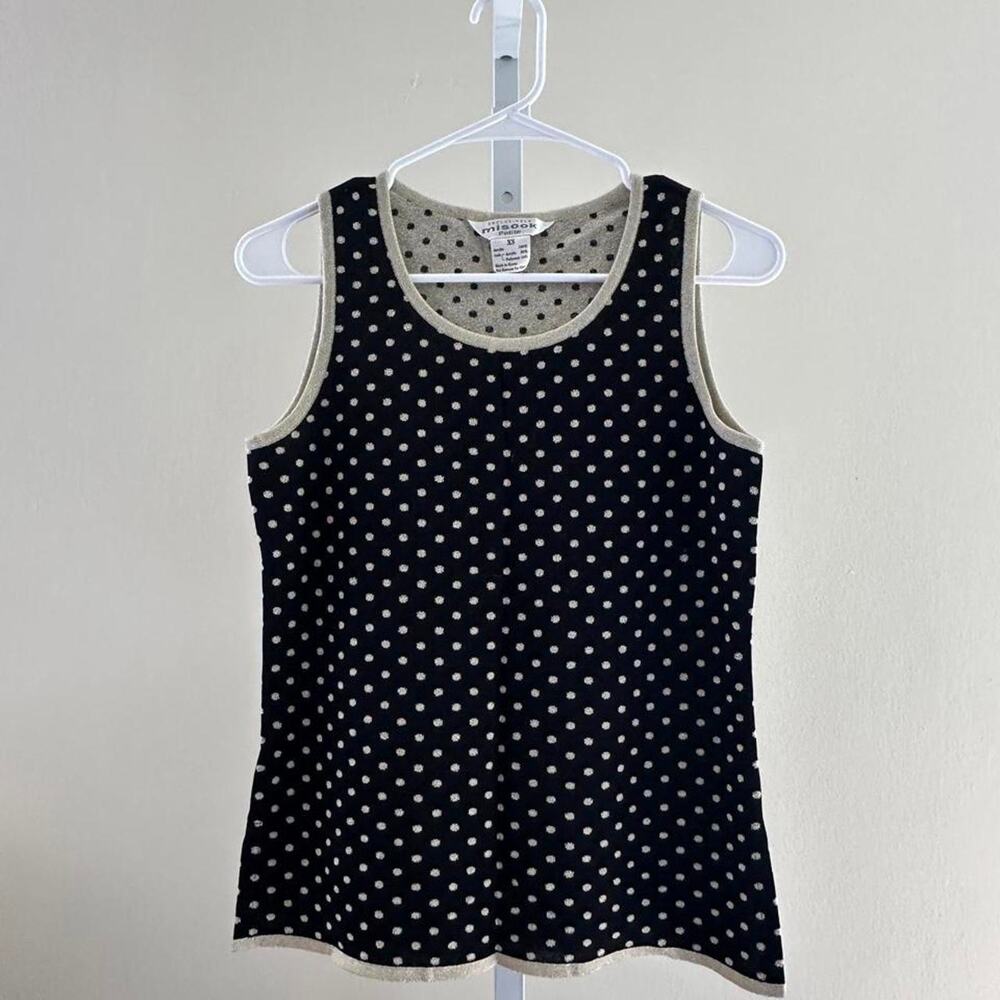 Vintage black with white polka